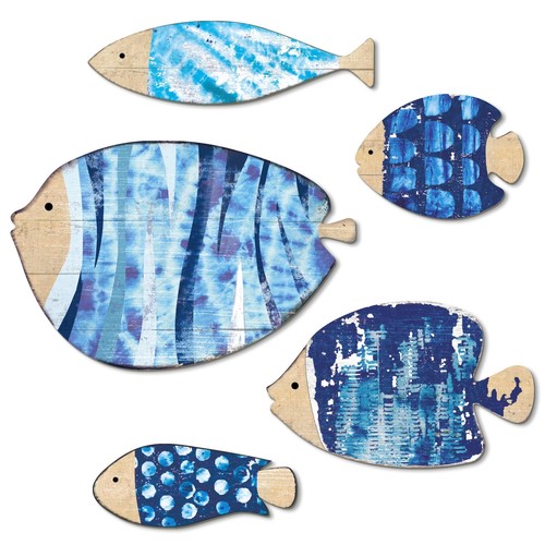 Wood fish nautical wall - ps,