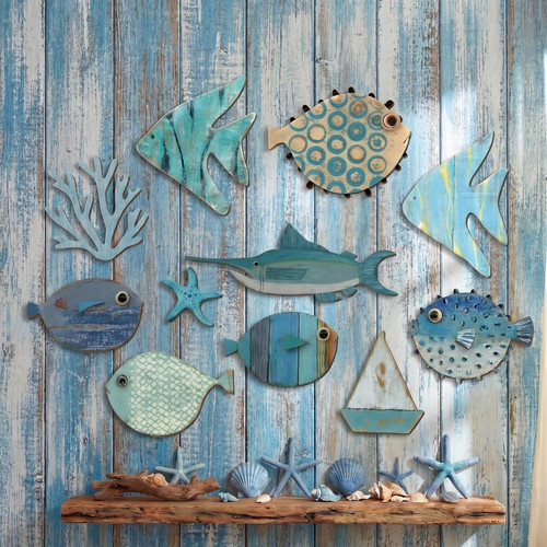 Pcs fish wall decor wood - fish,