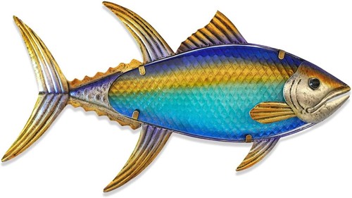 Metal fish wall decor - metal,