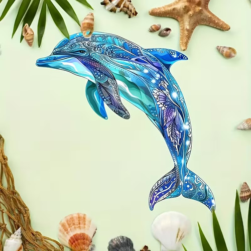 Metal dolphin fish wall - metal,